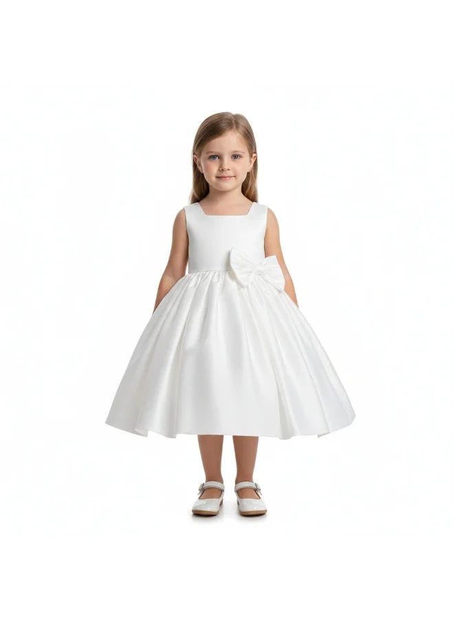 D'Daniela White Bow Dress